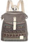 EVEOUT Vintage Unisex Casual Canvas College Schulter Rucksack, Frauen und Herren Laptop Rucksack für die Arbeit Schule Reisen, Wandern Camping Daypacks