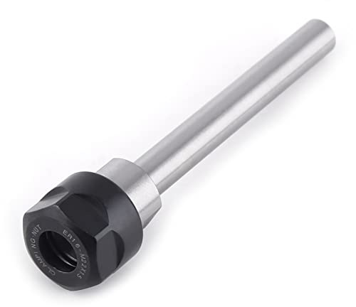 Portabrocas de Fresado C12-ER16-100L con Mango de Vástago Recto y Tuerca, para Extensión en Fresado CNC