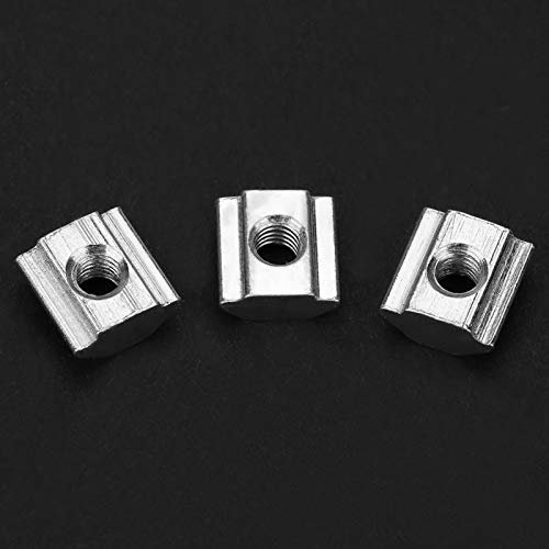 50Pcs Dado con scanalatura a T M3 * 10 * 5 Dadi scorrevoli in acciaio al carbonio, per accessori per profili in alluminio serie 20 con scanalatura larga 6mm