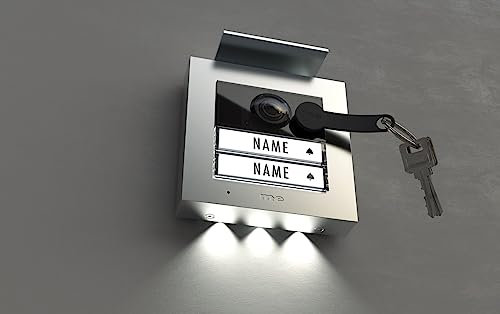 m-e VDV-2020 S Vistadoor RFID Video Außenstation für Türsprechanlage 2-Familienhaus ALU Silber