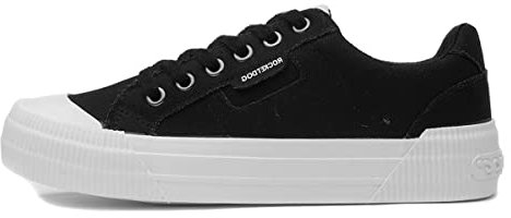 Rocket Dog Cheery Womens Black and White Canvas - Size 8 UK - Black