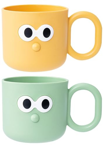 Tazza Per Lavarsi I Denti Per Bambini | 480ml Bicchiere Per Spazzolino Da Denti Con Manico, Bicchiere Per Gargarismi Rotondo Creativo Per Bambini, Bicchiere Da Bagno, Porta Spazzolino Da Denti