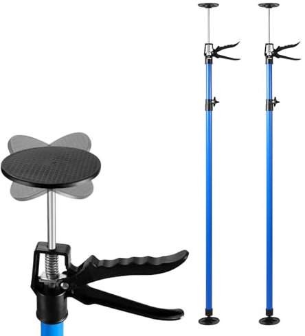 Daromigo Deckenstütze, Montagestütze bis 50kg Tragkraft,Teleskopstützen bis 45°,Montagestütze 115-290cm,Einhandstütze für Wände, Decken,Stützen Höhenverstellbar,Deckenstützen aus Stahl(2er-Set)