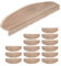 Relaxdays Stufenmatten im 15er Set, abgerundete Treppenstufenmatten, BT: 65x24 cm, Selbstklebende Treppenteppiche, beige