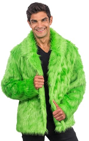 Chaks - Manteau en fausse fourrure, veste courte en fourrure pour soirées | Tenue pour carnaval, festivals et soirées à thème, veste en fausse fourrure courte pour déguisements et événements