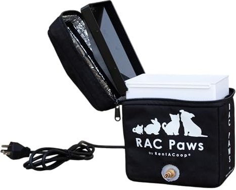 RAC Paws by RentACoop Zero Chill Heated Drinker – 64 oz All-in-One High-Performance Small Animal Waterer with Heater & Insulated Cover, Cold-Weather Tested to -10°F, for Rabbits and Guinea Pigs