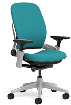 Steelcase Leap Task Chair: Platinum Base - 4D Adjustable Arms - No Headrest - Hard Floor Casters