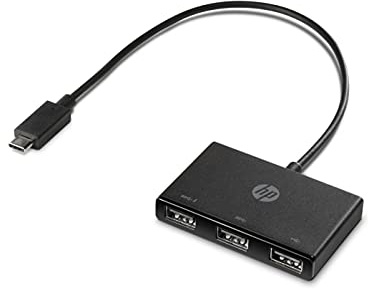 HP USB-C to USB-A Hub 3 x SuperSpeed USB 3.0 Schwarz Z6A00AA