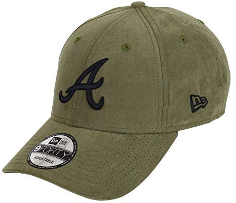 New Era Atlanta Braves MLB League Essential Nylon Green 9Forty Adjustable Cap - One-Size