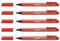 STABILO Filzstifte, Spitze, mittlere Spitze, 0,8 mm, Rot, 5 Stück