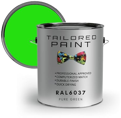 Tailored Paint uPVC Window & Door 1K Paint Brush or Spray On - Matt Finish - RAL6037, Pure Green - 100ml Tin