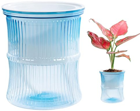 Maceta con Riego Automático: Pequeño Depósito De Agua para Suculentas, Macetas A Prueba De Fugas | Jardineras De Autorriego con De Riego Automático, Solución Práctica para El Cuidado De Planta