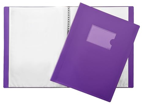 Janrax A4 Violet Couverture souple 40 Affichage Livre de poche - Présentation du dossier
