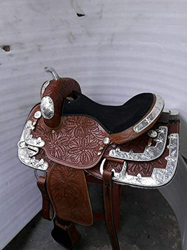 Equestrian Universe Western Fully Show Sella con Canchos Angolo Argento e Sottosella