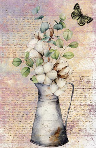 Zita´s Creative Reispapier A3 - Still Life with Cotton. Motiv-Strohseide, Strohseidenpapier, Decoupage Papier
