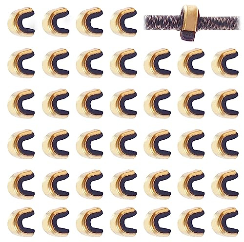 SPG Bow String Nock Points - 40 Packs Arrows Bowstring Nocking Point Set Archery Accessories String Buckle Clip for Recurve Compound Longbow Bows (Black)