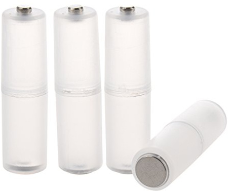 MARKELL 4 stycken AAA till AA battericell omvandlare adapter cylindrisk hölje hållare