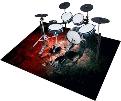 EYKWKB 150 x 120 cm Tappeto Batteria Acustica, Tappetino per Batteria e Percussioni, Tappeto Batteria, Tappeti Rettangolari Antiscivolo per Batteria Elettroniche Rullante Acustica Grancassa
