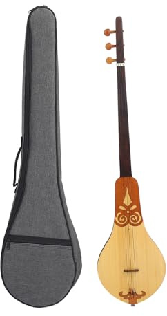 Dulcimer gitarr, gran och mahogny 3-strängad Dulcimer gitarr musikinstrument med förvaringsväska för övningsprestanda