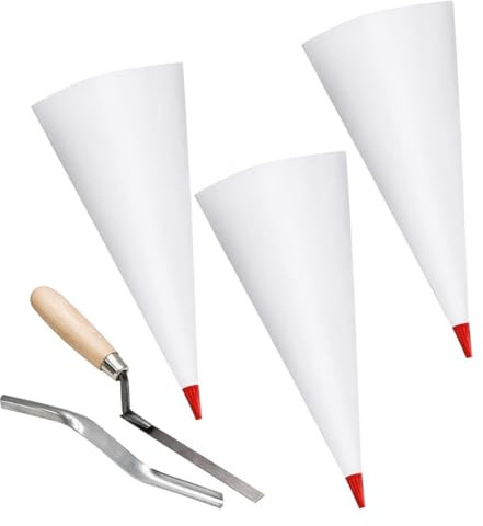 Corghd Lot de 3 à coulis pour mortier de maçonnerie et joints de brique et pointeurs, à douille robustes pour sceller les joints, rouge