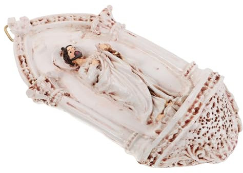 Levemolo Statua Religiosa Sacro Cuore Di Gesù Resina Con Fontana Per Santa Decorazione Da Tavolo Per Casa e Chiesa Portachiavi e Portarosari Artigianato Dettagliato