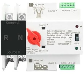 Interruttore di trasferimento automatico a doppia potenza 2P 125A ATS interruttore di commutazione di potenza