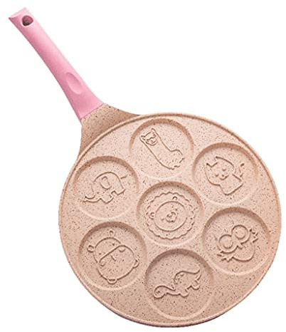 Oxxggkao Home Kitchen - Sartén de desayuno multifunción de 7 agujeros, molde antiadherente para tortitas