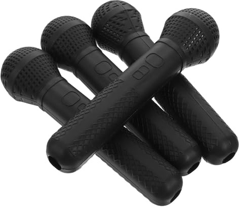 Milisten 4 Pièces Microphones Jouets Garçon Fille Petite Léger Microphone Factice Plastique pour Fête Anniversaire Halloween Noël Jeu de Rôle Interview Garçon Fille