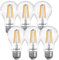 paul russells E27 Edison Screw LED Filament – 4.5Watt 40W Equivalent 470LM Lumens 2700K ES Standard GLS A60 – Super Bright Energy Saving Light Non-Dimmable - Warm White Bulbs - 6 Pack