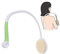 Spazzola schiena con manico lungo - Spazzola doccia ergonomica con setole morbide - Per tutte le parti del corpo - Comoda per tutti