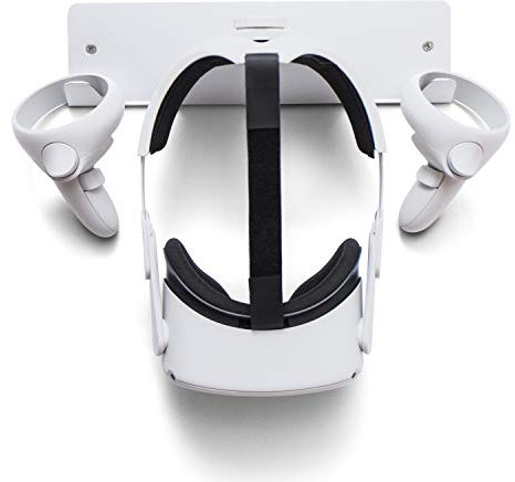 CNBEYOUNG Metall-VR-Headset-Wandhalterung mit Haken, kompatibel mit Quest 3S 3 Quest 2 Pro, Apple Vision Pro, Ventilindex, PSVR 2, HTC Vive VR XR Headsets und Controllern (Aluminiumlegierung, Silber)
