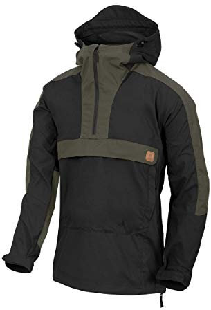 Helikon-Tex Hombre Woodsman Anorak Chaqueta Negro/Taiga Green tamaño L (EU) / M (US)