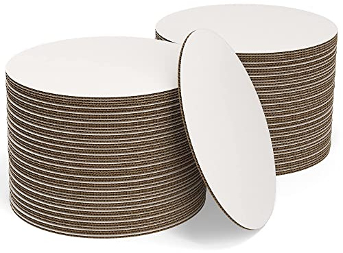 HOUZZKINGZ USA Cake Board, Round, 25 Pack - 12 Inch, Cardboard, White, Disposable Tray, Cake Decorating Supplies