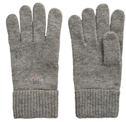 GANT SHIELD WOOL GLOVES, Guantes Unisex adulto, Grey Melange, Standard