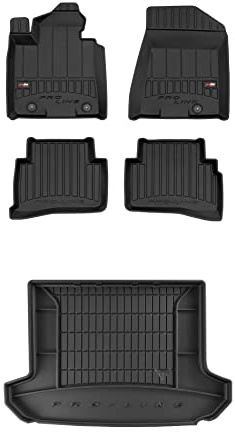FROGUM ProLine 3D EIN Satz Gummimatten Exklusiven Auto Fußmatten und Kofferraumwanne Kofferraummatte für Kia Sportage IV 2015-2018 | Die höchsten Kanten