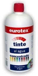 EUROTEX Tinte al Agua Concentrado 1 Litro. Rojo