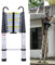 Telescopic Ladder 6.2m with Detachable Hooks & Extendable Steps, Folding Tall Loft Ladder with Non-Slip Feet, Portable Collapsible Ladder for Household and Outdoor Working