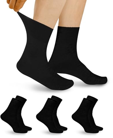 Aomig Calcetines Diabeticos Hombre y Mujer, 3 Pares Calcetines sin Costuras, Calcetines sin Goma, Calcetines Finos Hombre Calcetines de Verano Hombre Calcetines Algodon