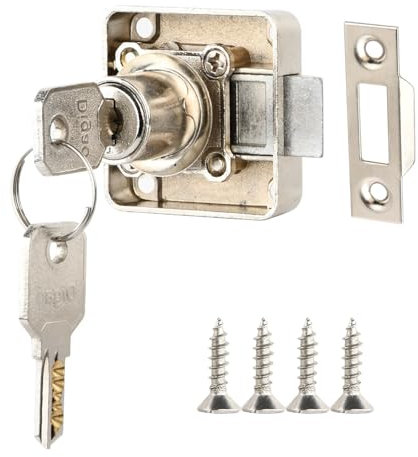 Cerradura de leva con llave igual, Cerradura de Seguridad para Armario, Cerradura de Cilindro para Muebles, 22 mm Cerradura para Cajón de Escritorio para Oficina en Casa