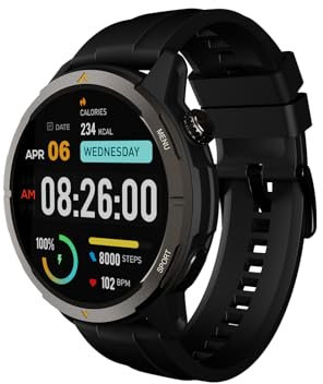 AGM Legion GPS Smartwatch, 5 ATM Orologio Intelligente Fitness con Chiamate Bluetooth/Display AMOLED 1,43/Monitoraggio di Sonno e Salute/100+ Modalità Sportive/Batteria a Lunga Durata/Android iOS
