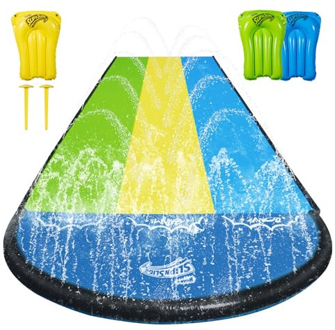 Wham-O Slip N Slide Triplo Waver Rider con Boogie 548.64 cm per bambini 5-12 anni Divertimento acquatico in cortile