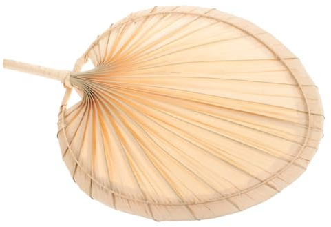 IMIKEYA Abanico Portátil Palma Natural Mano Ventilador Artesanal para Verano Boda Fiesta y Decoración Vintage Elegante