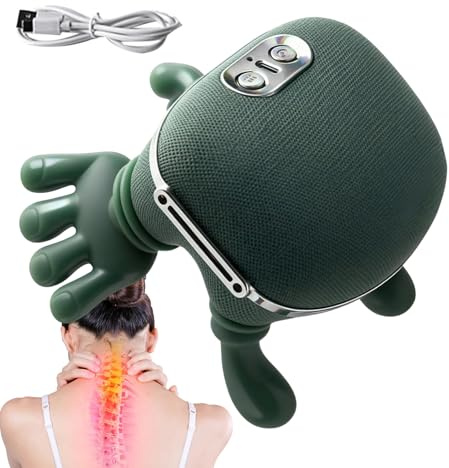 Siaasoo Masseur Cervical, Main Massante Nuque, Masseur De Cou, Pour Le Dos Et La Nuque,appareil Massage Les Épaules Avec Chaleur,oreiller Massage Pour La Et Les Épaules