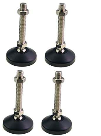 OIFAODAO, Utjämningsfötter, Nylon Universalhovfotsled Hovfotsstödsfot Justerbar fotskål, gängdiameter 10 mm, basstorlek 50, längd ，Nivelleringsfötter