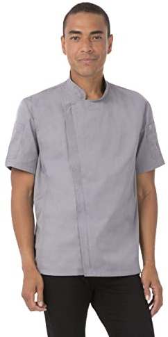 Chef Works Men's Springfield Chef Coat, Grey, S
