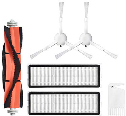 LICHIFIT Ersatz-Hauptrollenbürste Seitenbürstenfilter Ersatz-Wischlappen für Xiaomi Mijia 1C für Dreame F9 Kehr-Wischroboter Staubsauger