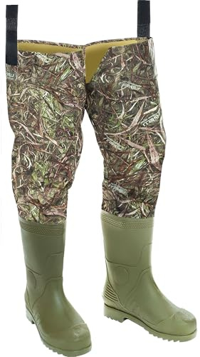 Foxelli Hip Waders – Waterproof Camo Wading Hip Boots for Men & Women Lightweight for Fishing & Hunting