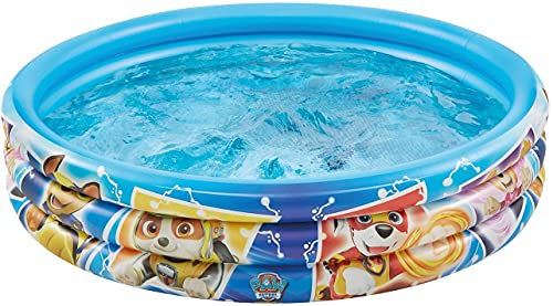 Smart-Planet Planschbecken Paw Patrol aufblasbar - 100 x 23 cm - 3-Ring-Pool Fellfreunde - Kinderpool - Babypool - Schwimmbecken - Aufstellpool
