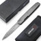 BÖKER PLUS® LRF Damast - Gentleman Taschenmesser mit Clip - Klappmesser mit Titan Griff - Einhand EDC Messer mit 8,6 cm Damast Klinge