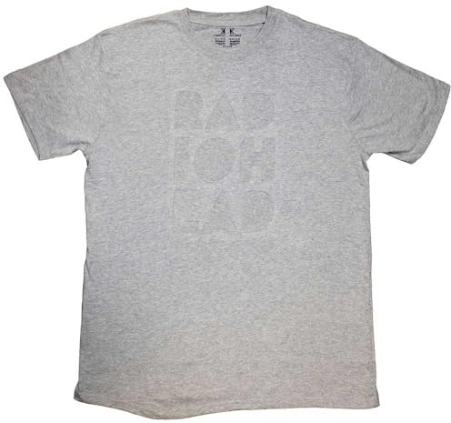 Rock Off Radiohead - Bloc de Notas (Recortado) - Camiseta Unisex Gris orgánica, Gris, 42
